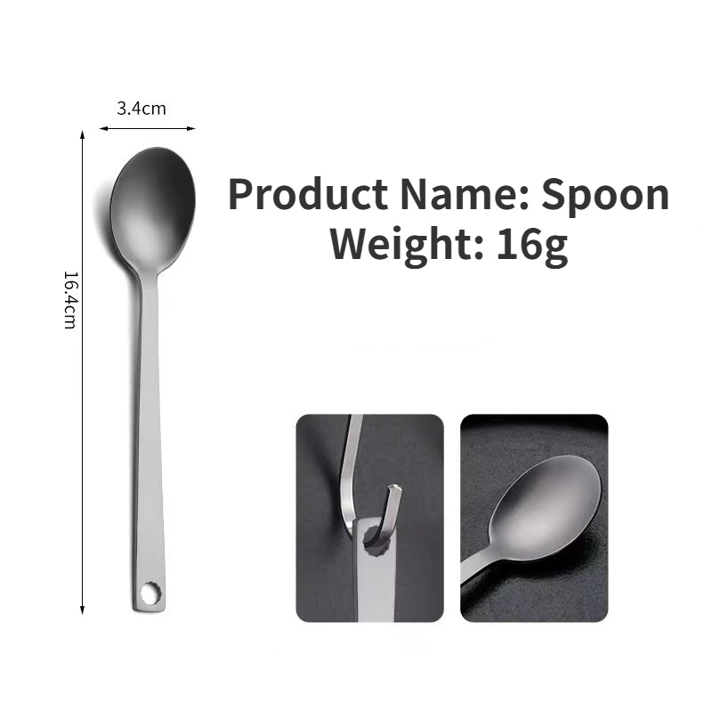 Pure Titanium Cutlery Set Lightweight, Non-Toxic, Eco Friendly Travel Utensils for Camping