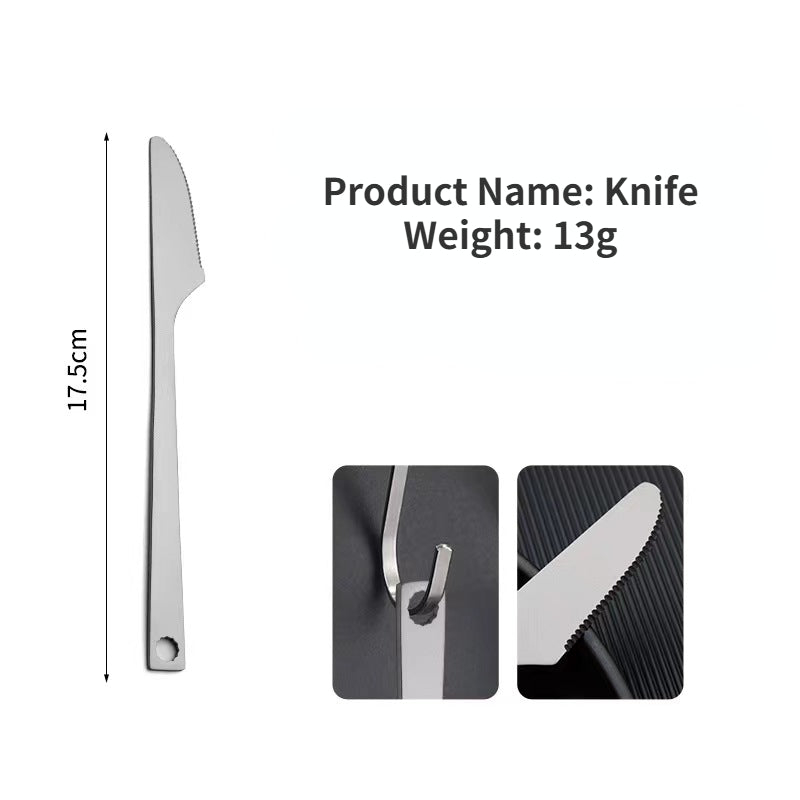 Pure Titanium Cutlery Set Lightweight, Non-Toxic, Eco Friendly Travel Utensils for Camping