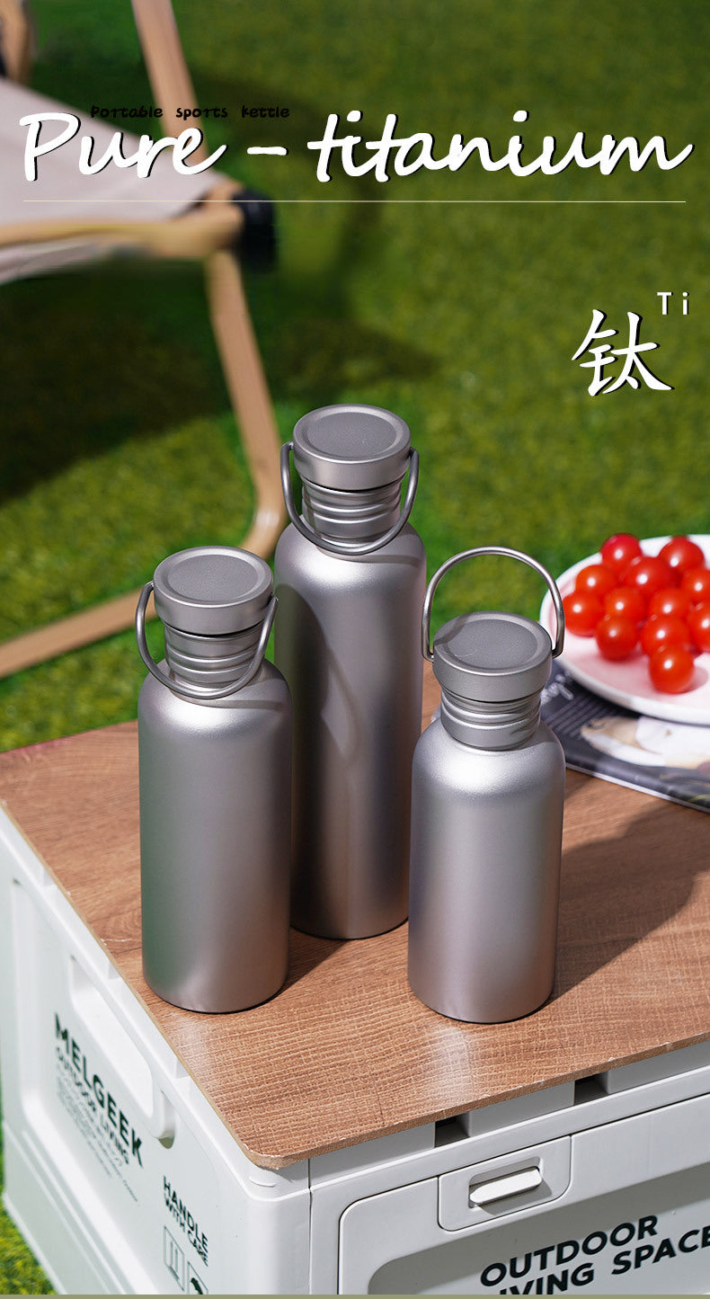 Pure titanium cycling outdoor sports kettle, lightweight and portable