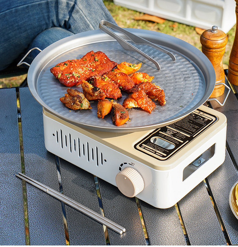 Thick titanium baking tray for outdoor camping, ultra lightweight and portable for home use