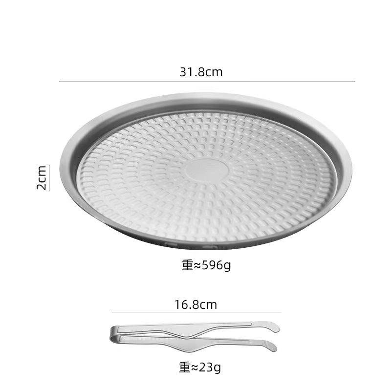 Thick titanium baking tray for outdoor camping, ultra lightweight and portable for home use