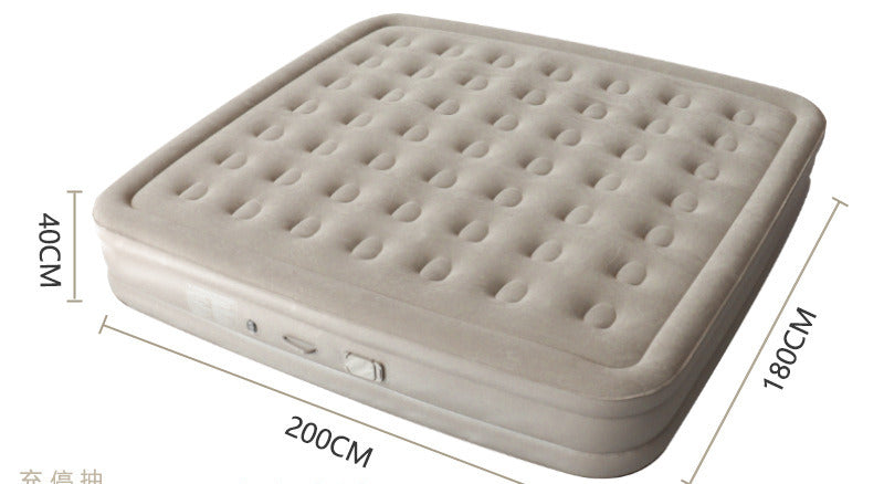 Inflatable mattress, outdoor camping moisture-proof pad, flocking, built-in automatic pump, inflatable bed, household air cushion bed