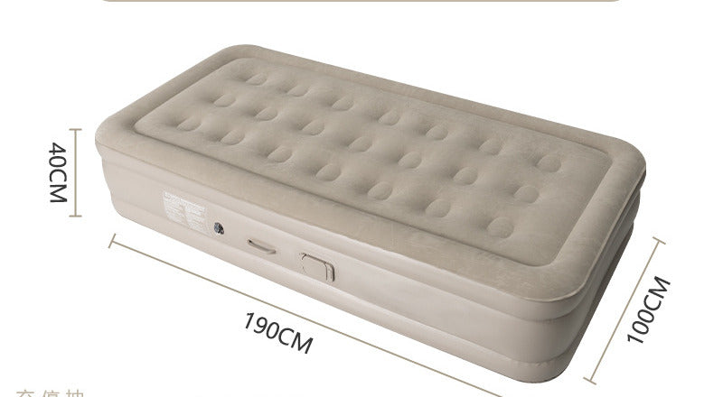 Inflatable mattress, outdoor camping moisture-proof pad, flocking, built-in automatic pump, inflatable bed, household air cushion bed