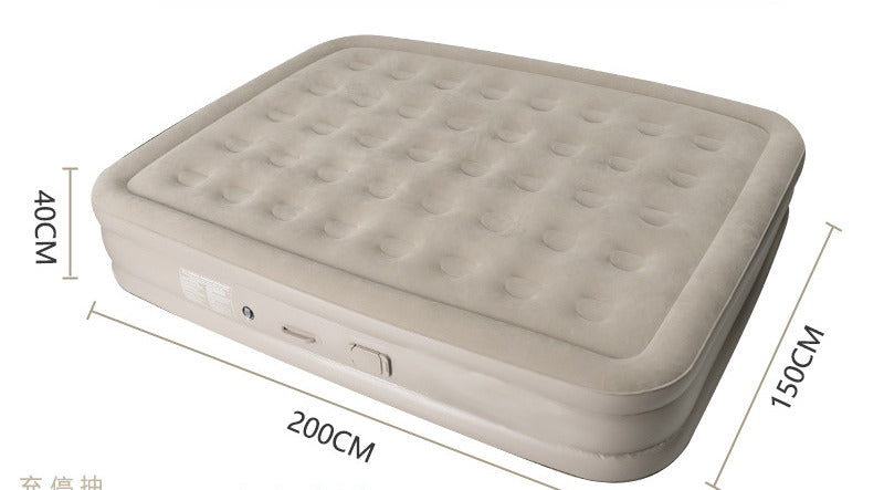 Inflatable mattress, outdoor camping moisture-proof pad, flocking, built-in automatic pump, inflatable bed, household air cushion bed