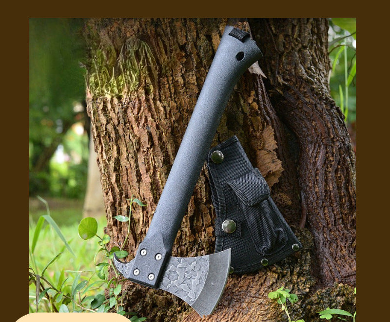 Multi functional portable engineer axe for outdoor camping, chopping wood and trees, tactical axe