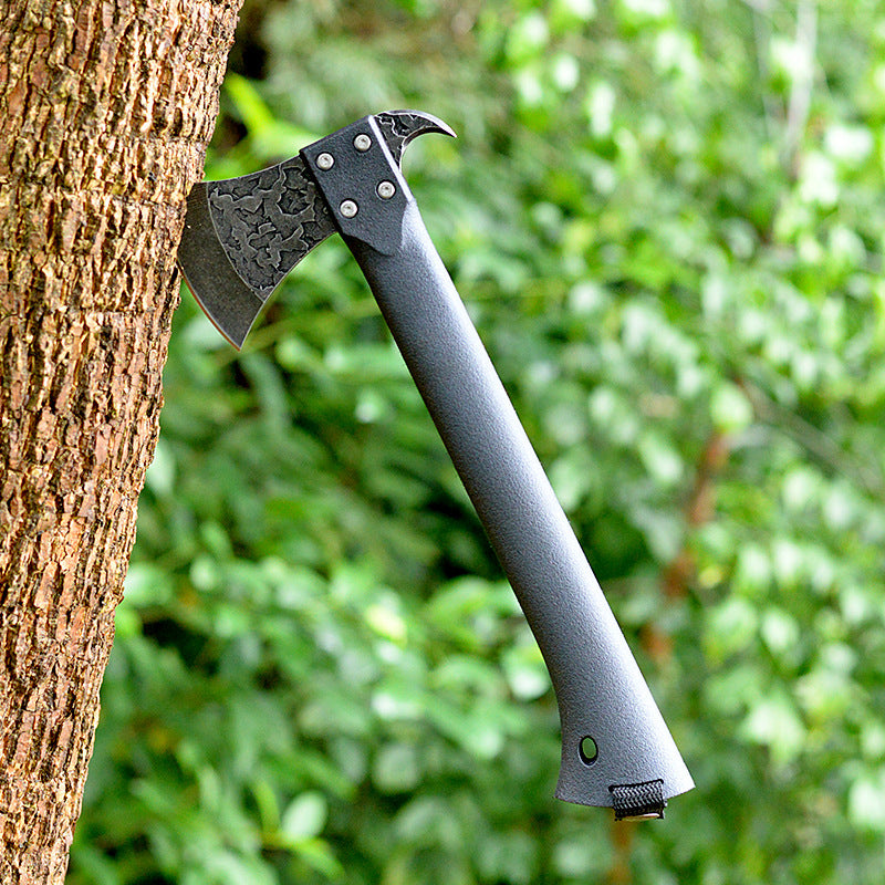 Multi functional portable engineer axe for outdoor camping, chopping wood and trees, tactical axe