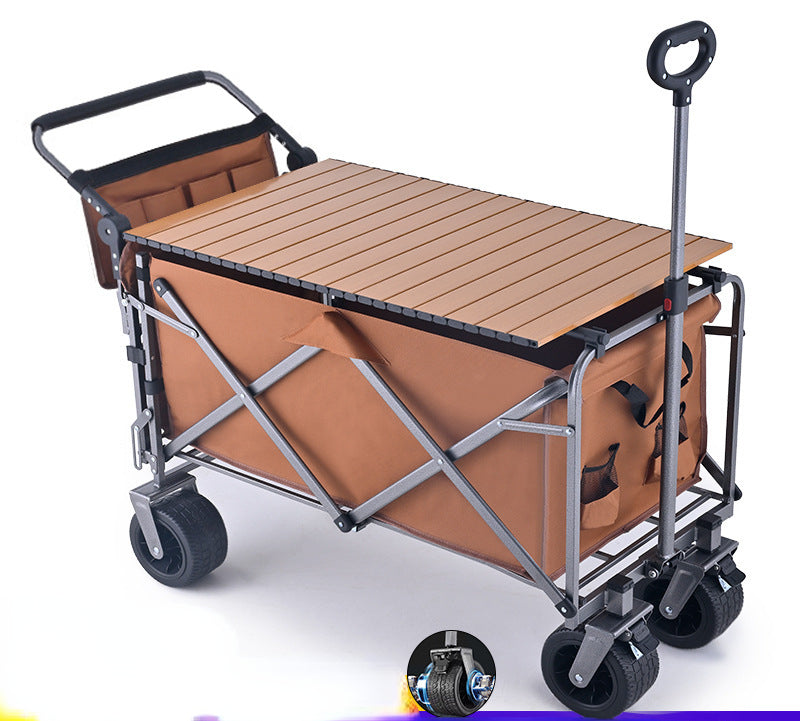 Camping cart, outdoor portable camping cart, camping foldable small trailer table board